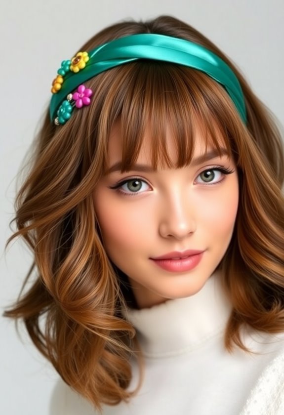 accessorize your curtain bangs