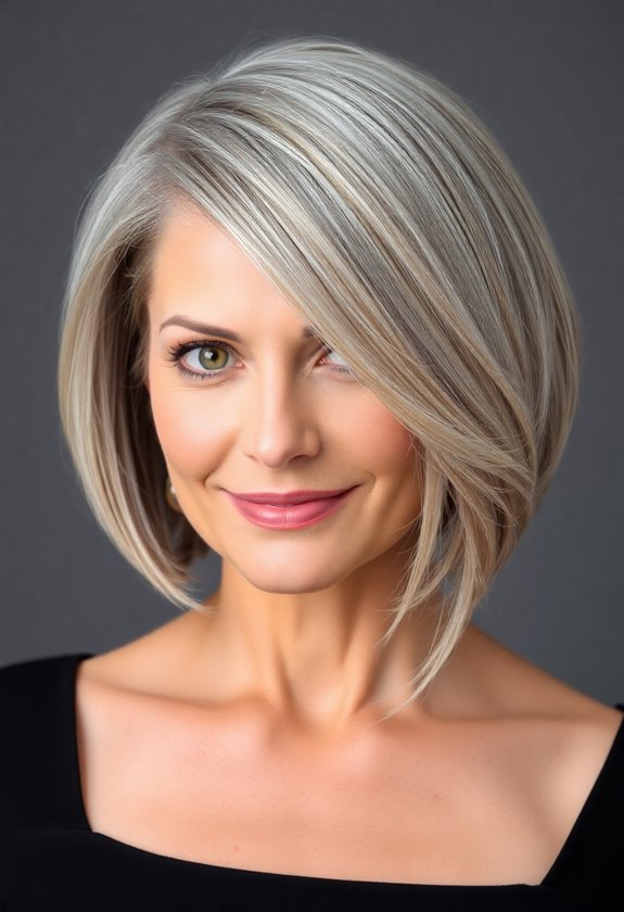 asymmetrical bob for youthfulness