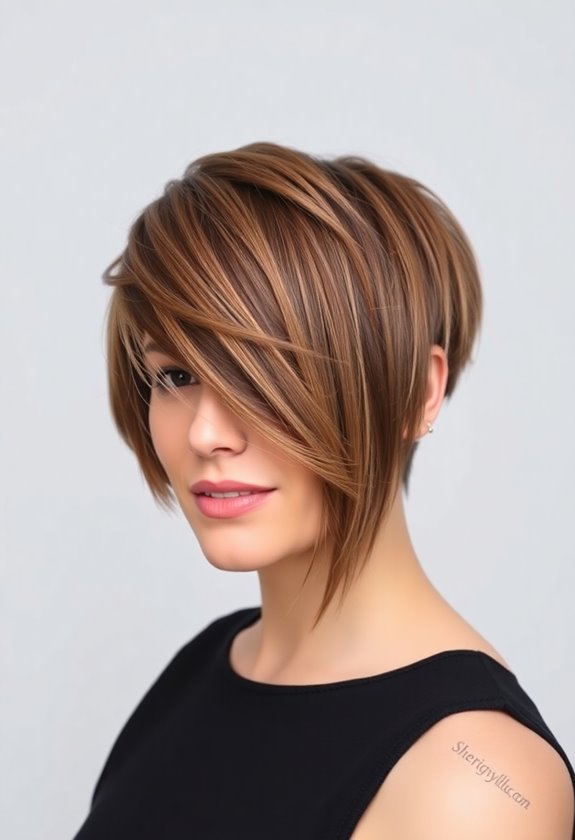 asymmetrical pixie cut elegance