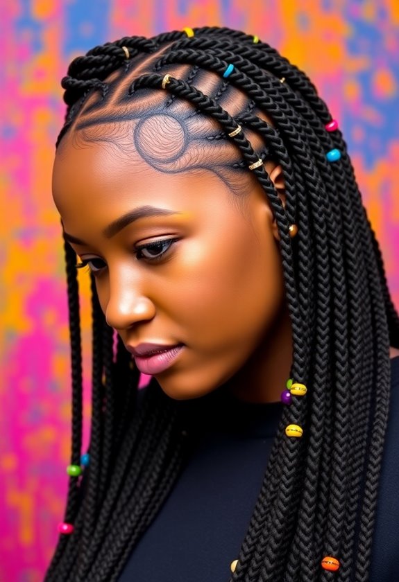 beautiful micro braids styles