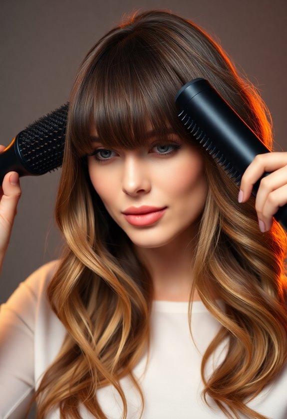 blow dry curtain bangs effectively