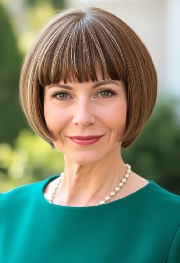 blunt bob with bangs