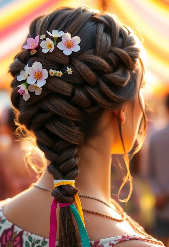 bohemian braided bun tutorial