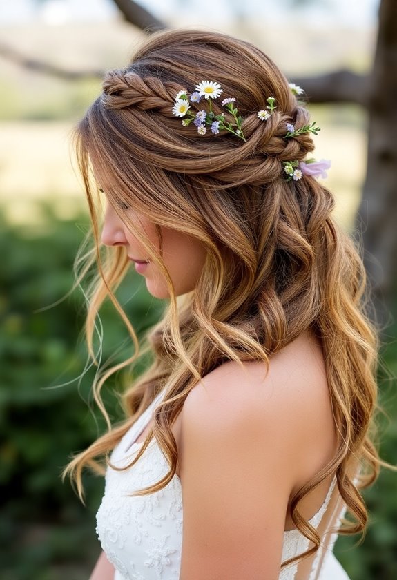 boho braided half up hairstyles