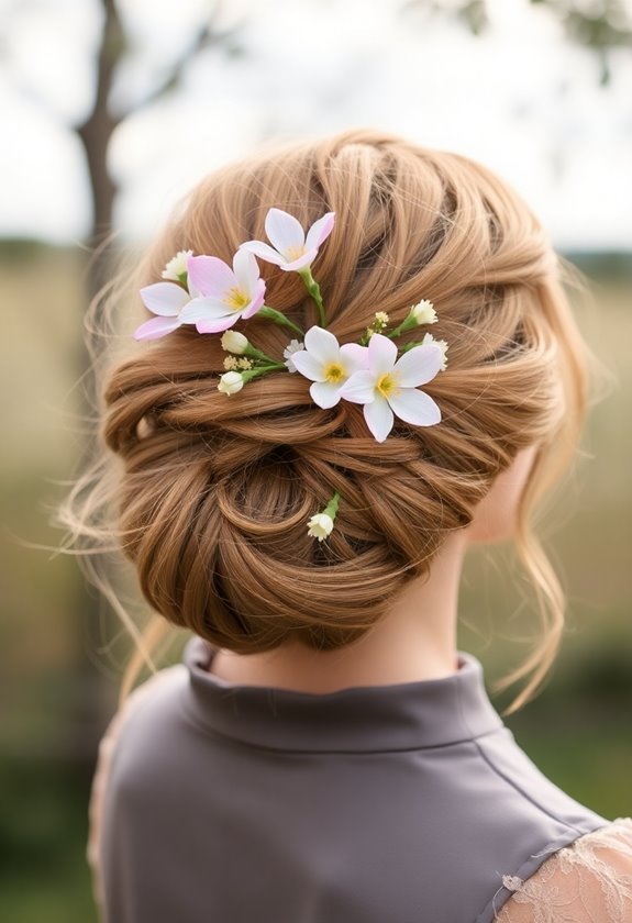 boho chic curly bun