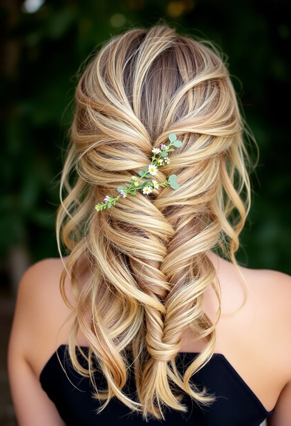 boho fishtail braid accent