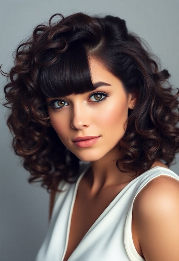 bold blunt bangs style