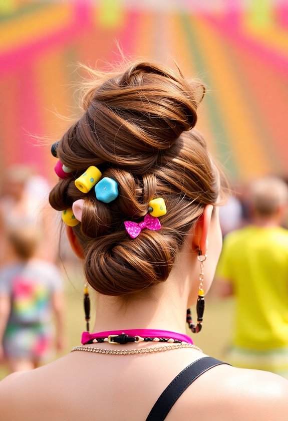 bold spiked bun hairstyle