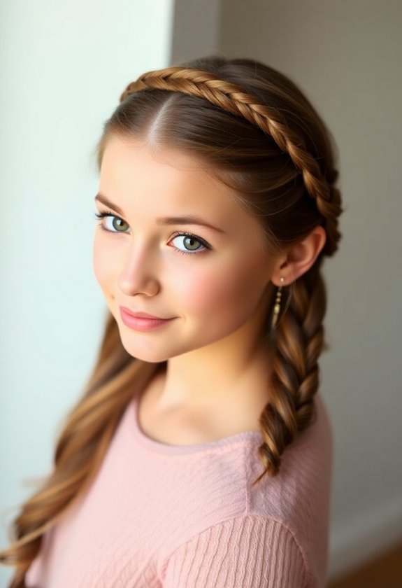 braided headband hairstyle tutorial
