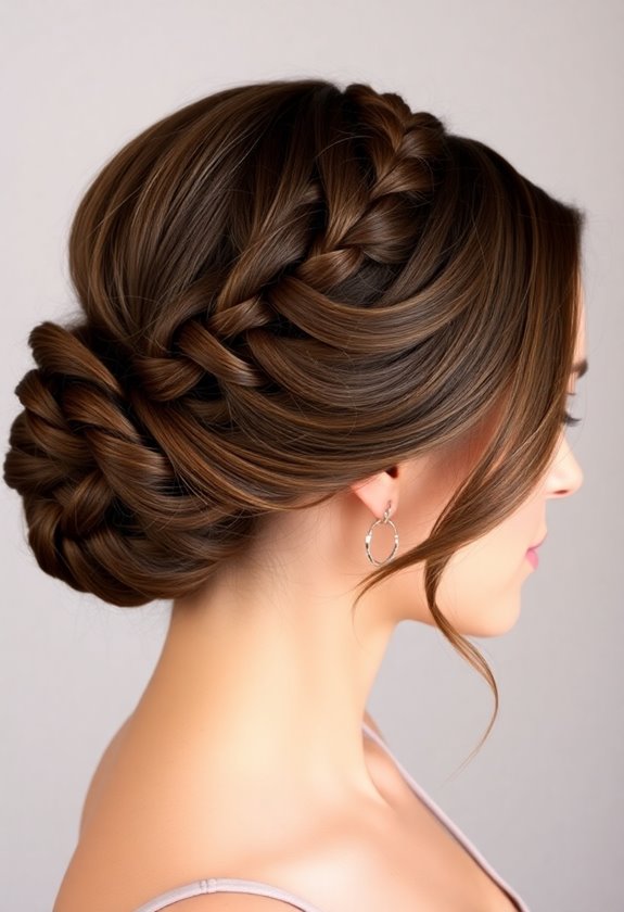 braided low bun elegance