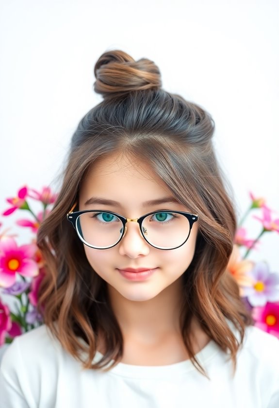 chic half up half down hairstyle