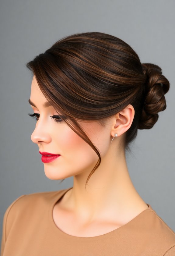 chic side swept bun tutorial
