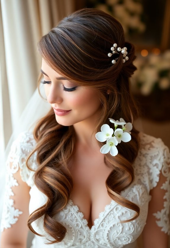 classic half up wedding hairstyles