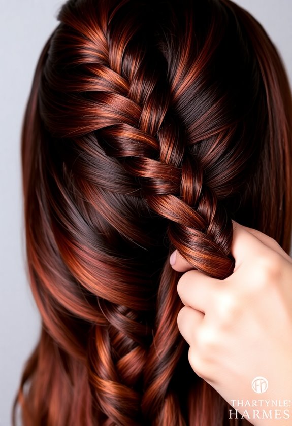 create mirror image braid