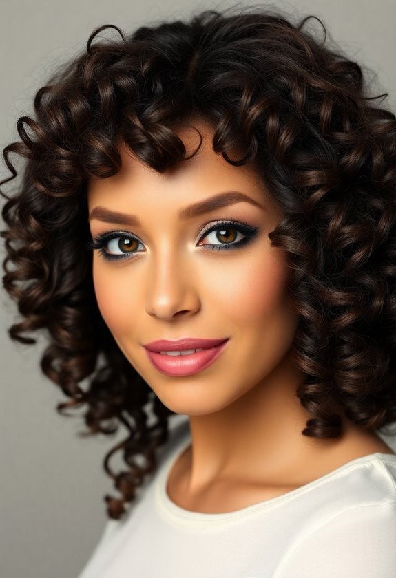 curly bangs lightweight mousse