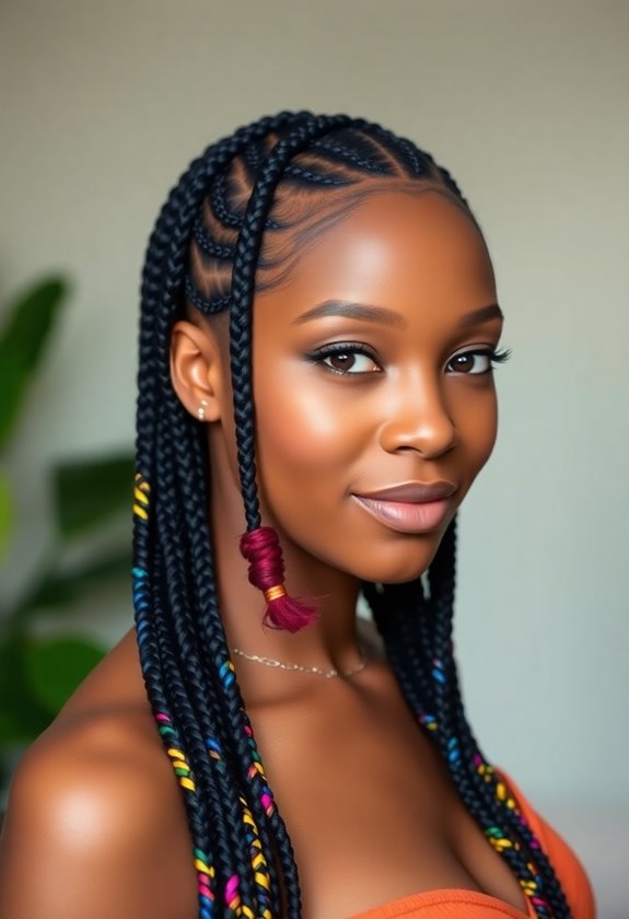 curly ends for micro braids