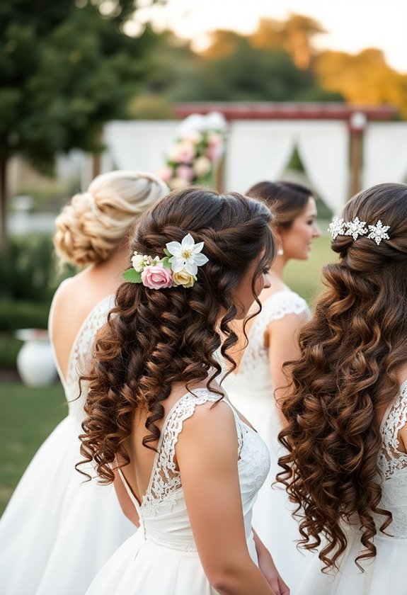 curly hair wedding styles