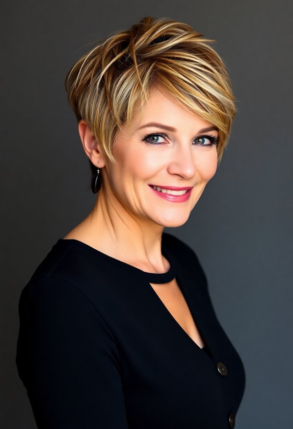 edgy asymmetrical pixie cut