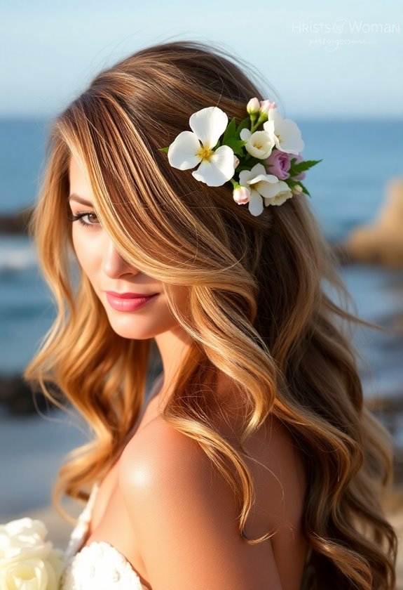 effortless beachy wedding waves