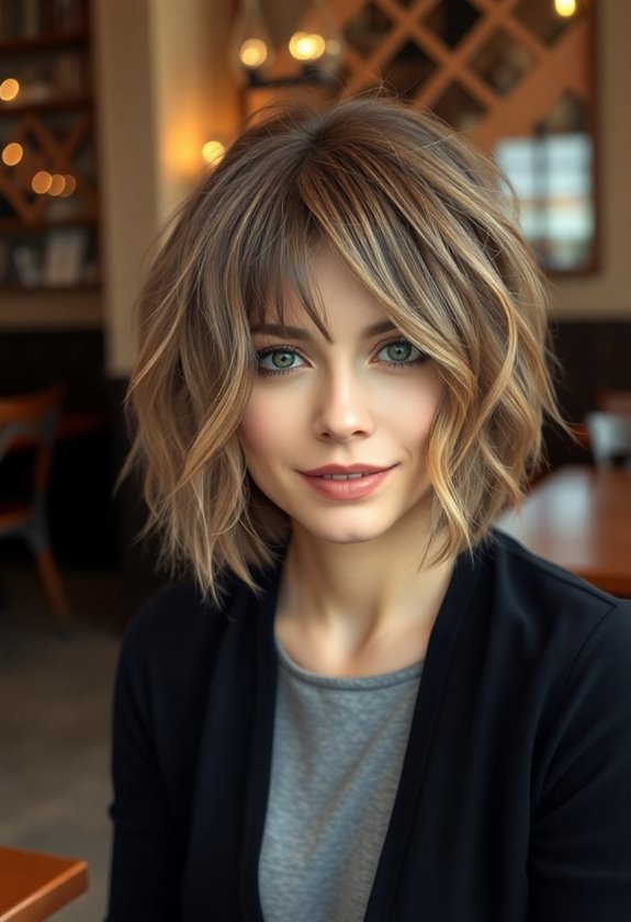 effortless chic disheveled bob
