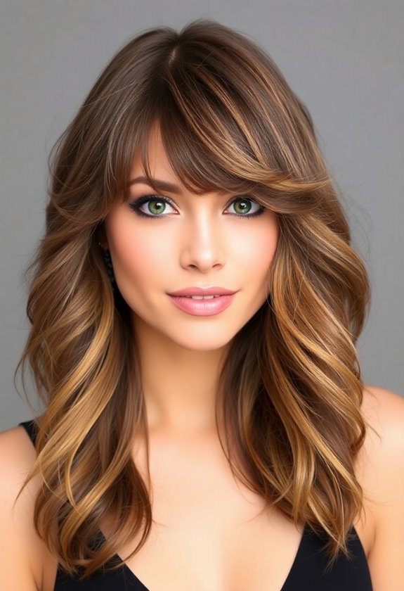 effortless curtain bangs style