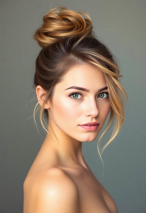 effortless high messy bun