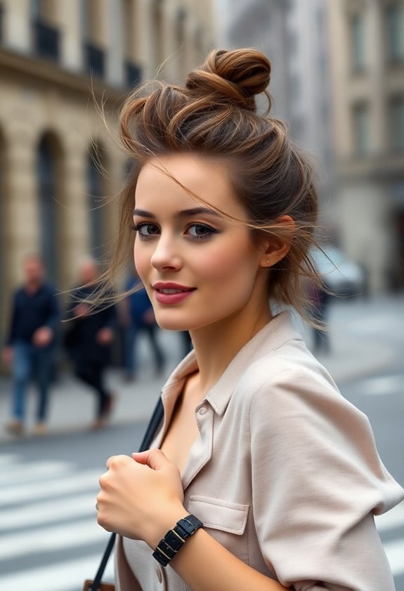 effortless messy top knot