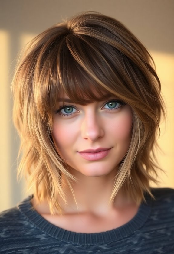 effortless textured wispy bangs