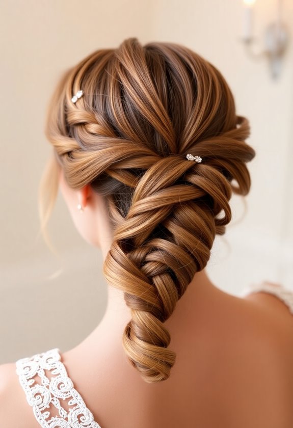 elegant french braid updo