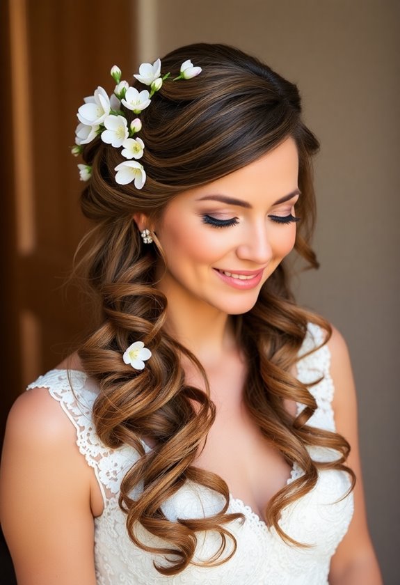 elegant half up hairstyle