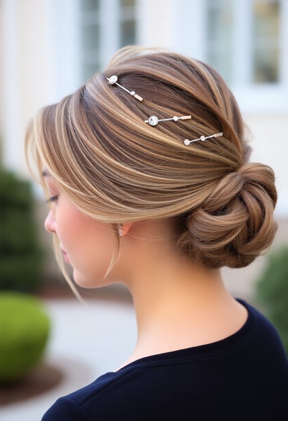 elegant messy bun style