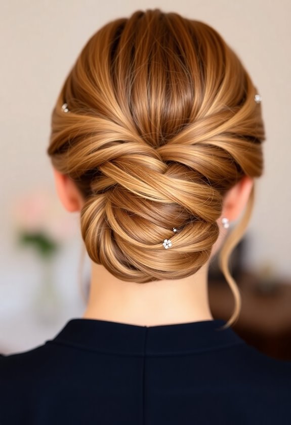 elegant twisted chignon hairstyle