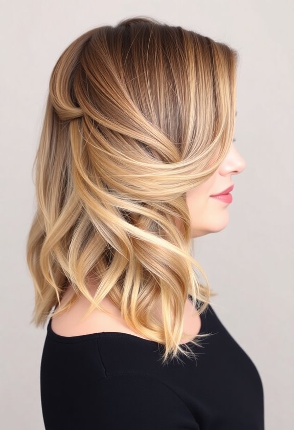 elegant twisted side sweep