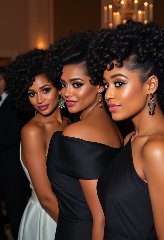 elegant updos for curls