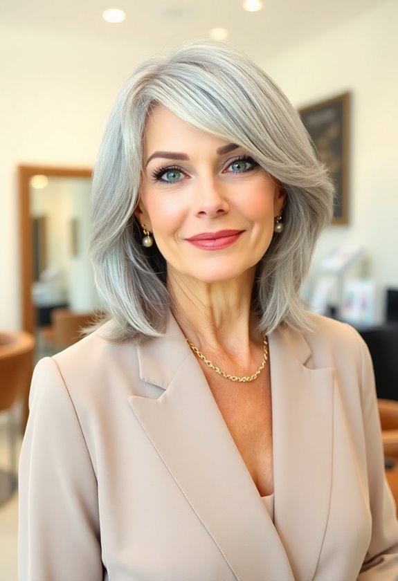 elegant versatile side swept bangs