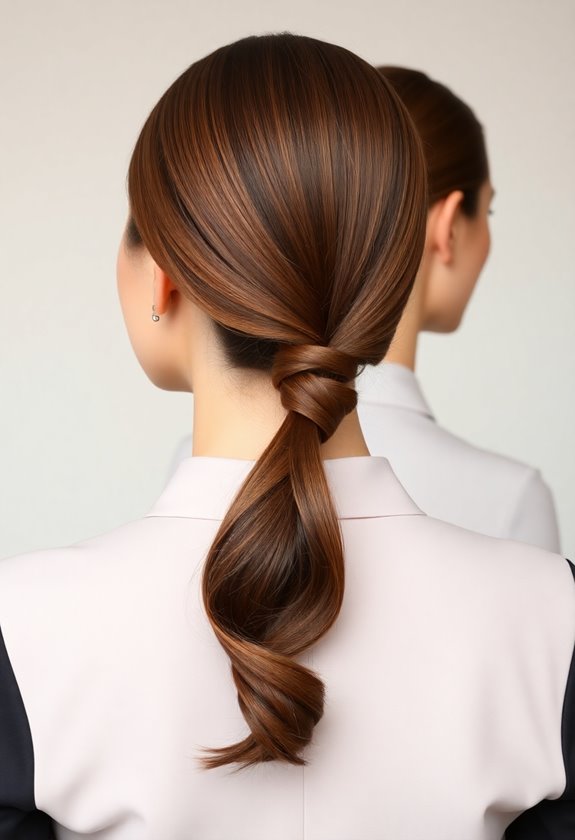 elevated sleek ponytail style