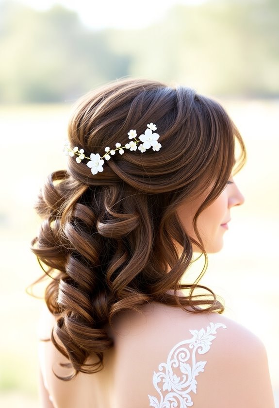 enchanting side swept curls