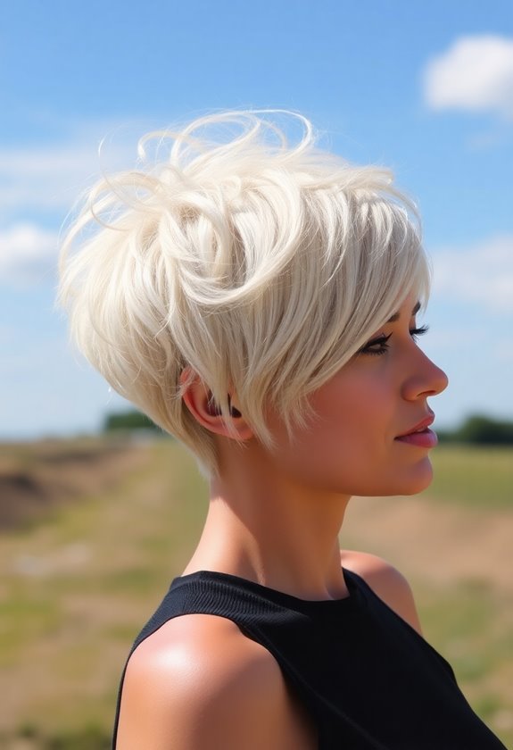 feathery layered cloud pixie