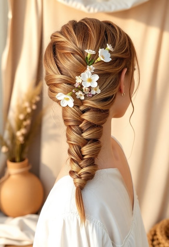 fishtail braid boho style