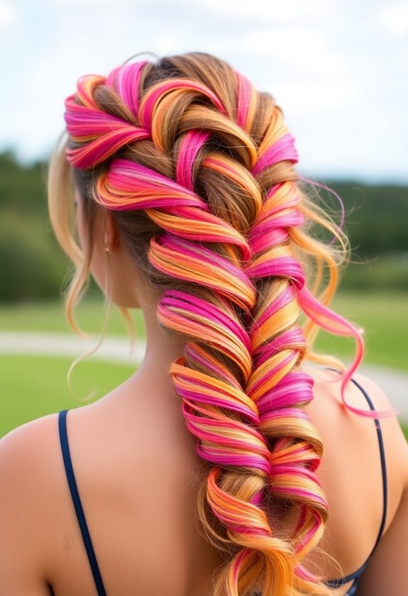 fishtail braid with curls