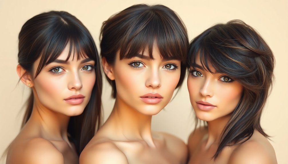 flattering bangs haircut styles