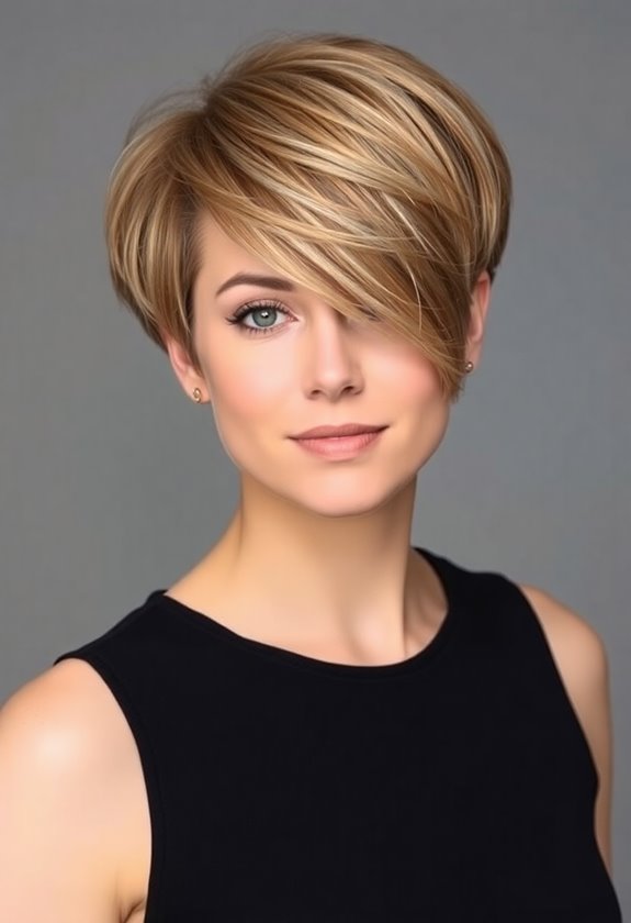 flattering wispy pixie hairstyle