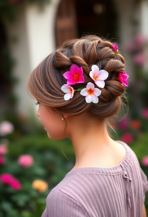 floral accent updo tutorial