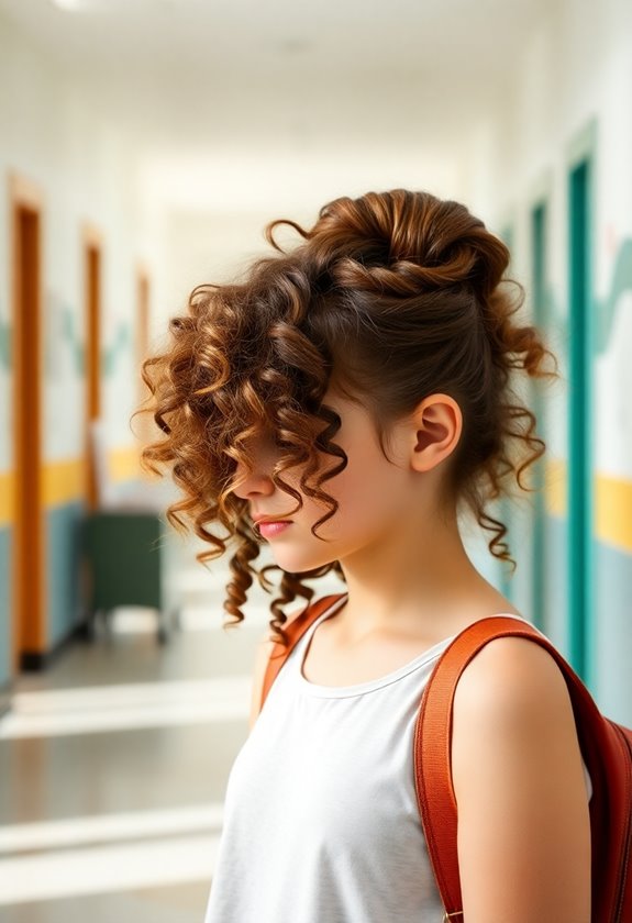 half up half down style