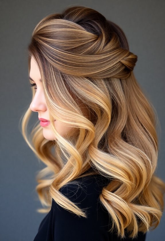 half up twisted hairstyle tutorial