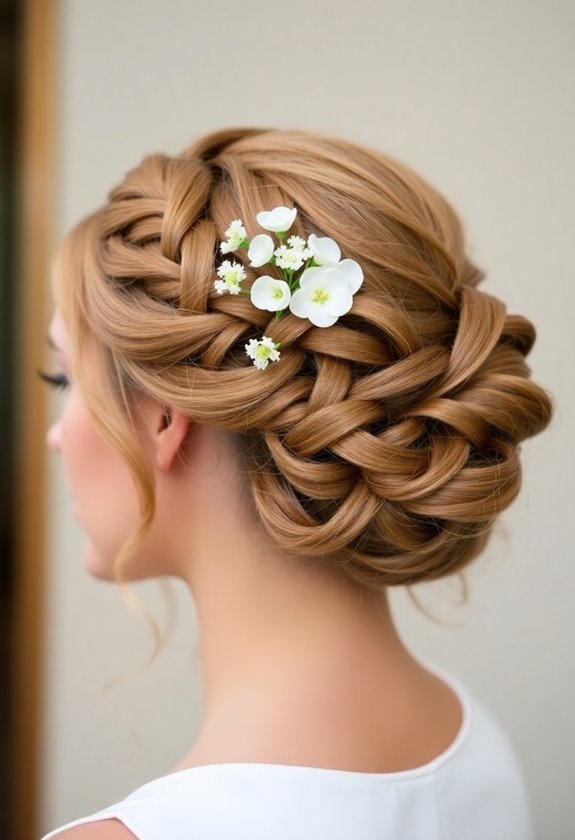 intricate braided chignon style