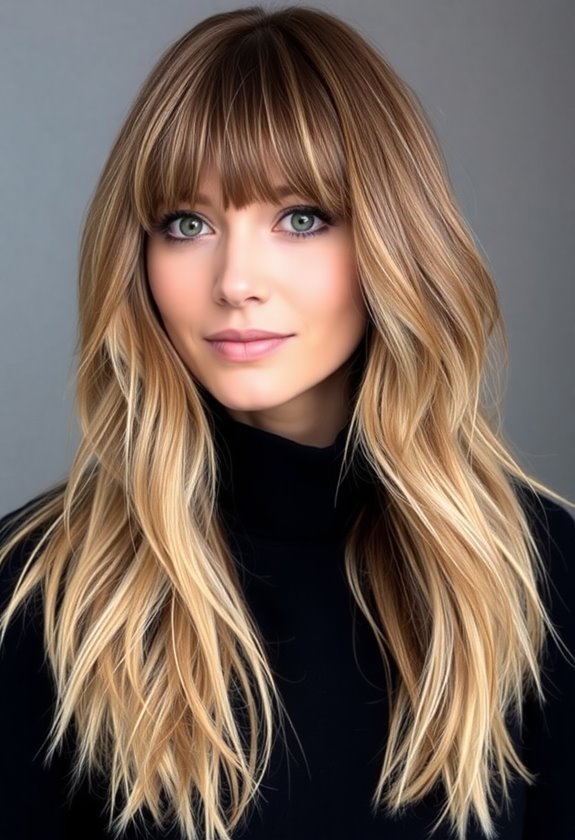 long layered choppy bangs