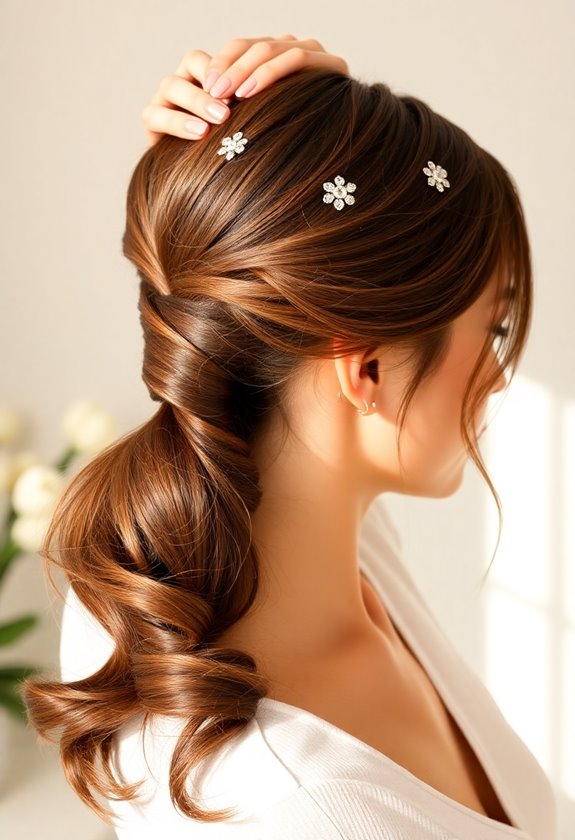 low ponytail for elegance
