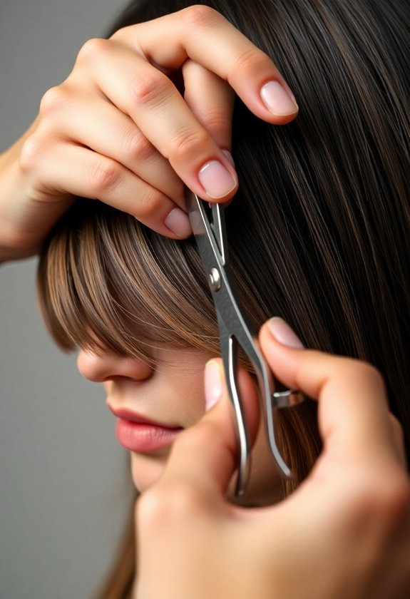 master cutting pixie bangs