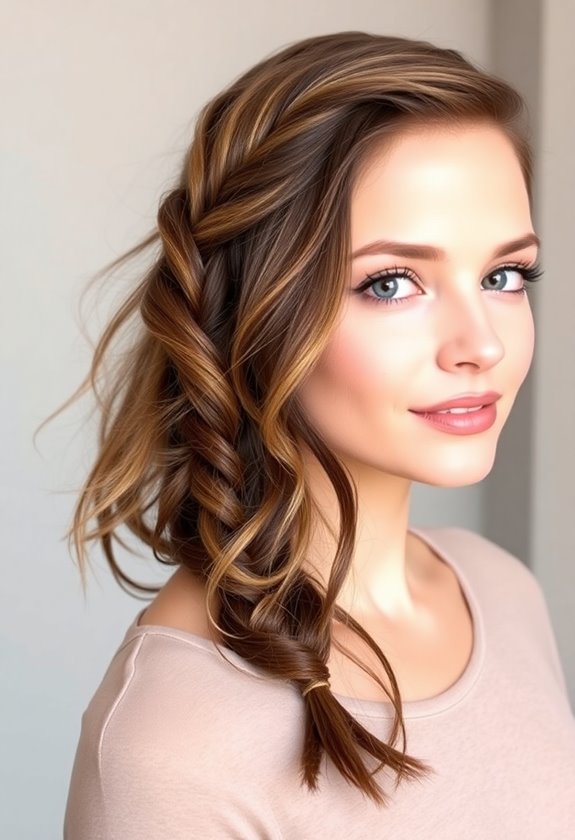 messy side braids tutorial